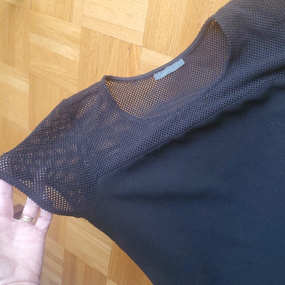 Vintage Soprano Classic Black Mesh Top Mini Tshirt Dress - Picture 5 of 6